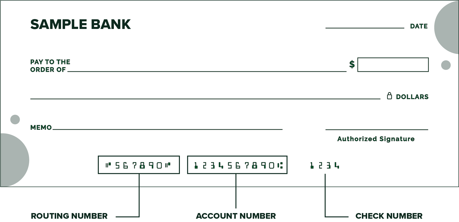 Sample Bank Check