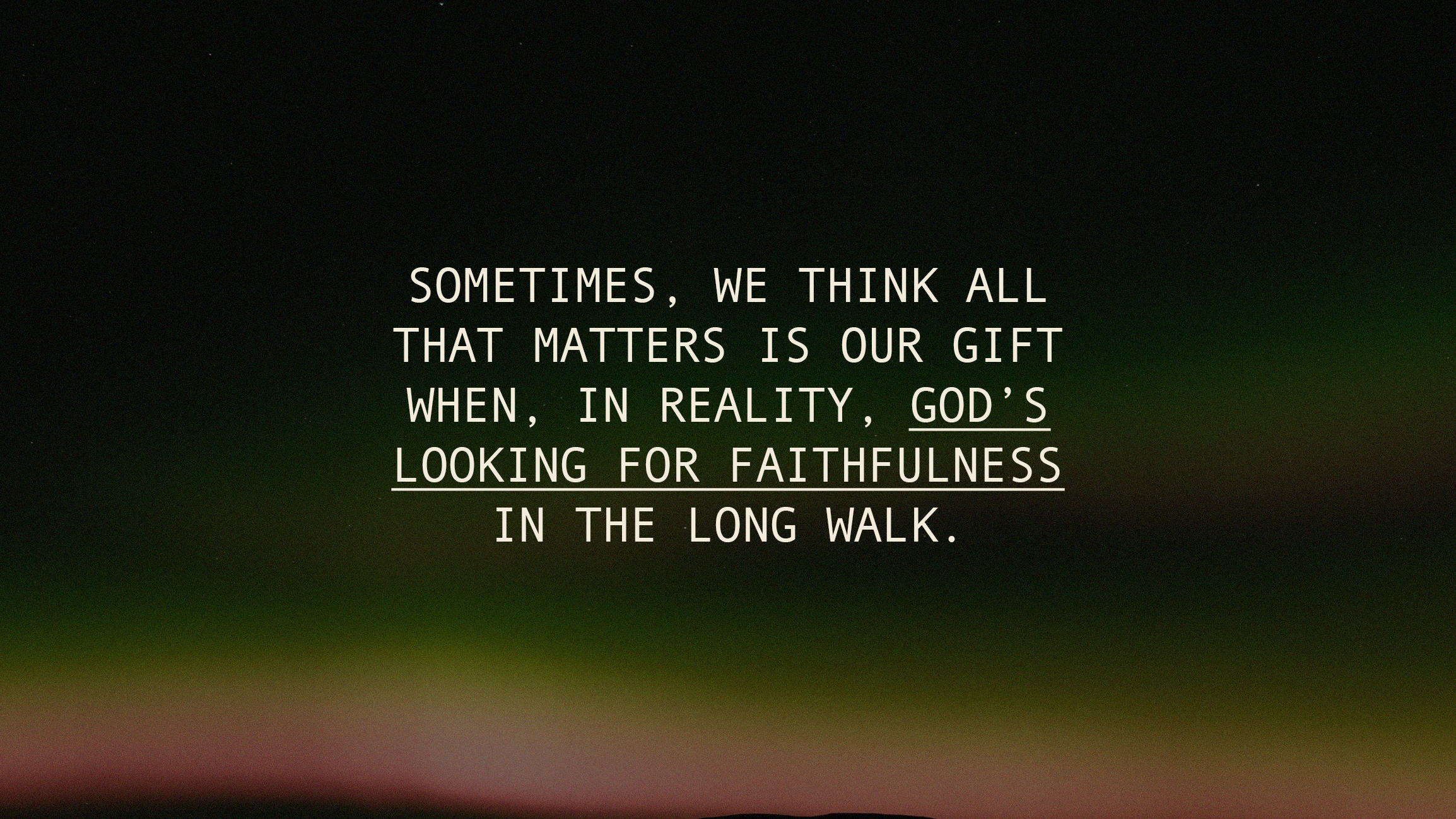 A Gift You Can Give God