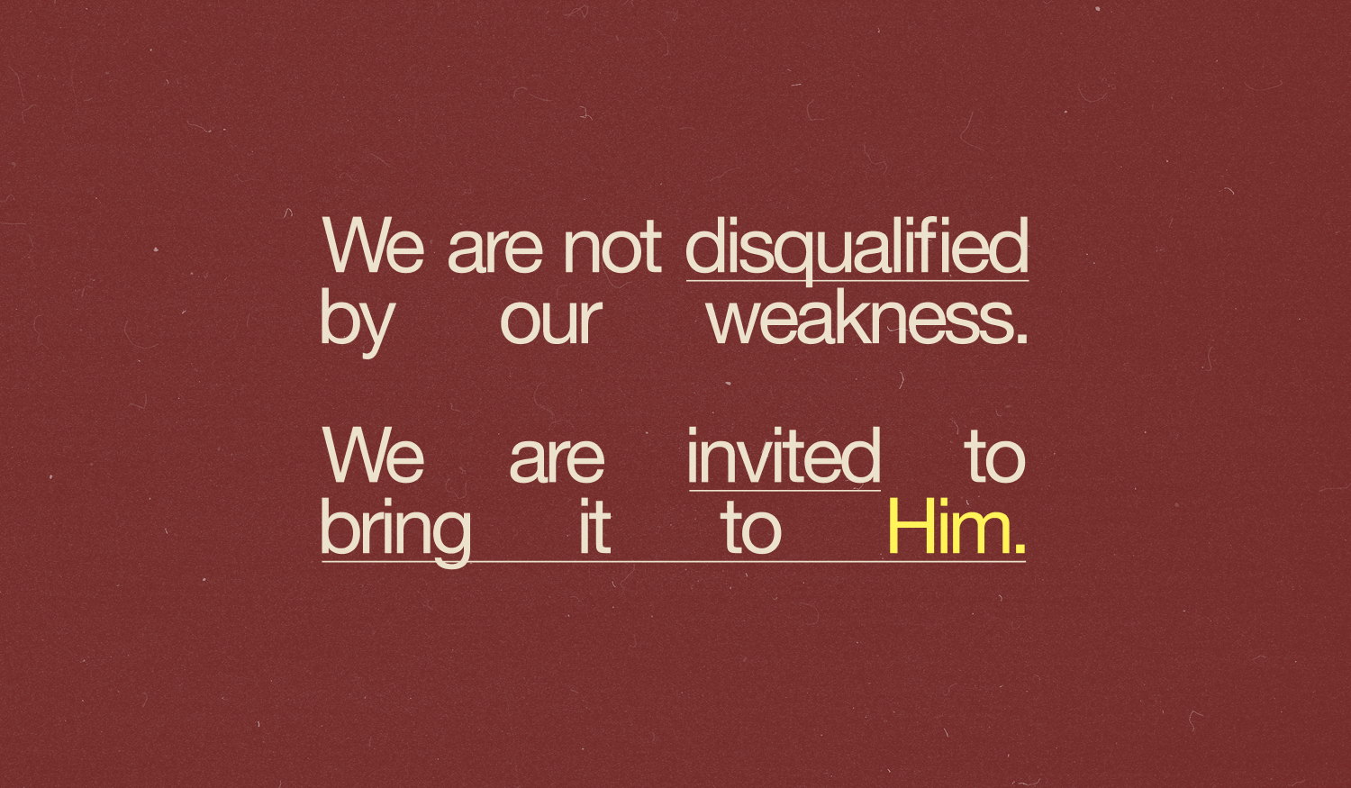 When You Can't Carry It Anymore, Draw Near to God